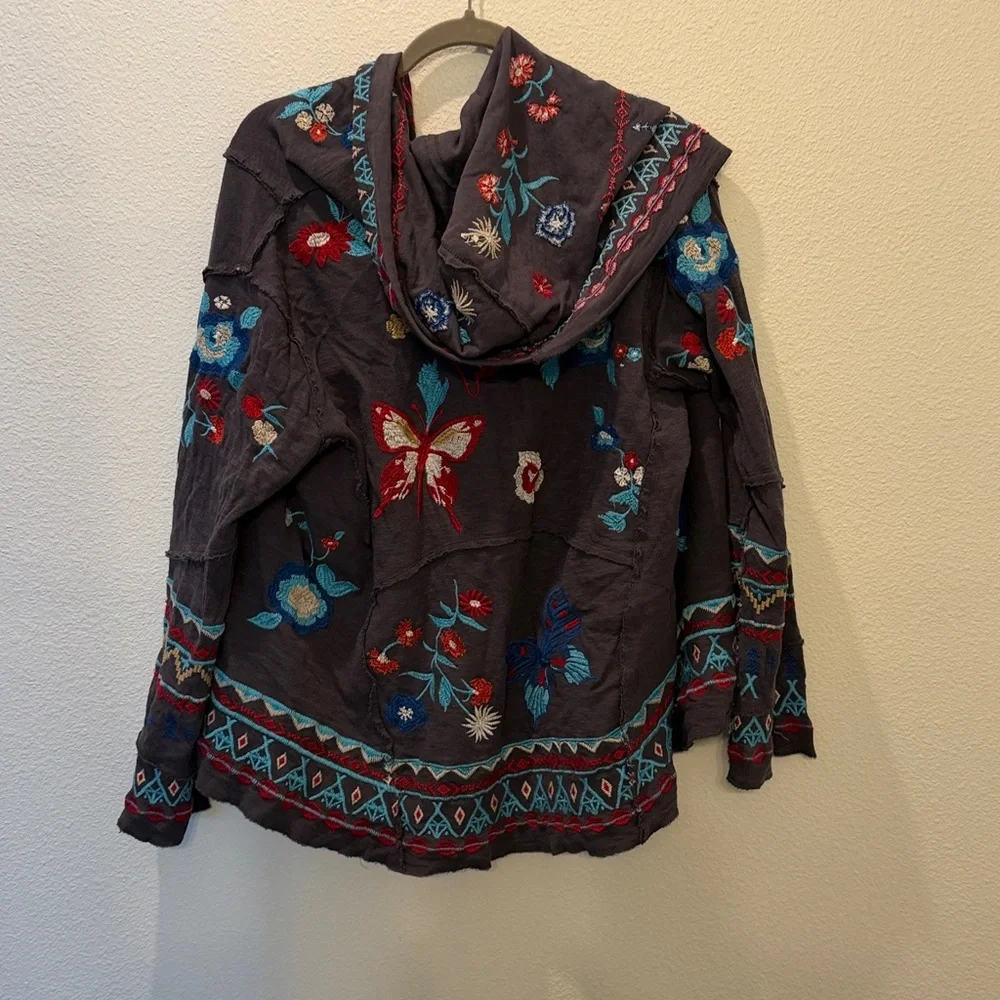 Caite Embroidered Hooded Jacket - Picture 2 of 3